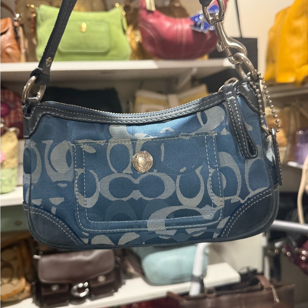 Coach Blue and Gray Mini shoulder bag